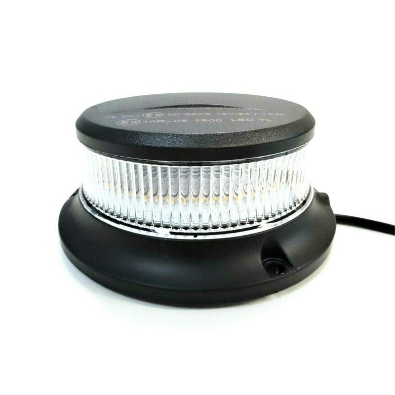 Orange White 18 LED Rotating Light 3 Flash Patterns 12