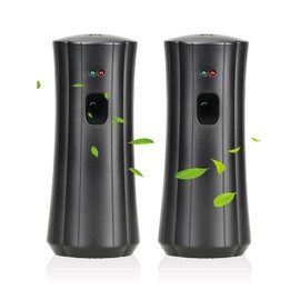 Automatic Air Freshener Spray Dispenser (2-Pack) Black
