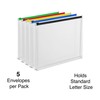 Staples Poly Zip Envelopes, Check Size, Clear with Assorted Zippers,