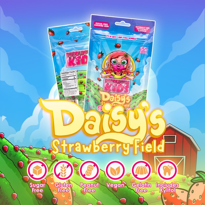 Bubblegum Kids Sugar Free Gum - Bubble Gum for Kids