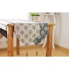 CosyAurora Linen Table Runner Mulberry Trees Navy Blue, Seasonal Kitchen