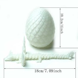 1PC Glowing at Night 3D Printed Crystal Dragon with Wings Model,Noctilucent Toys,rocodile,Home Office Decor,Fidget Toy for Adults Teens Boy Festival Gifts,Easter Basket Stuffers (Pterosaur egg)