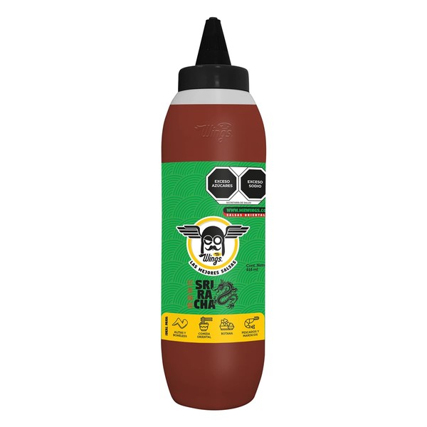 Salsa Sriracha oriental picante Mr. Wings ® 414ml. Siracha la salsa ideal en comida china, japonesa, coreana y mexicana!