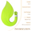 Fluorescent Green Braiding Hair Pre Stretched, 24inch 3 Packs