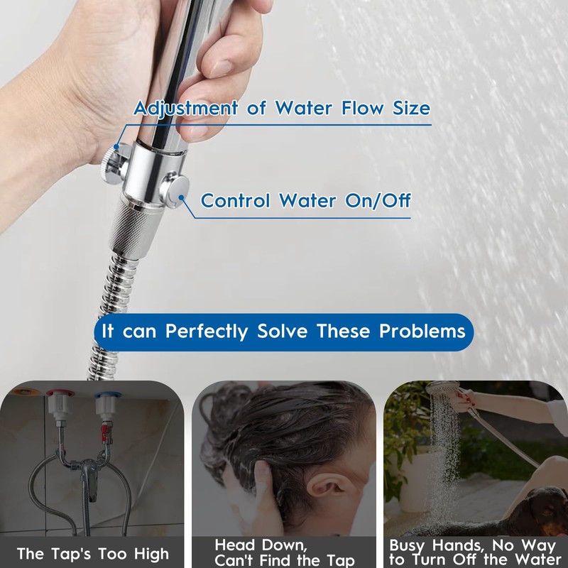 2pcs G1/2 Head Shut-Off Valve, Water Flow Control Valve, Shower