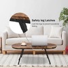 FEUFOAM Folding Coffee Table for Living Room Industrial Brown Small