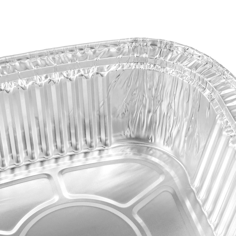 SEUNMUK 30 PCS Aluminium Foil Trays, Square, Silver, 190x180x55mm, with