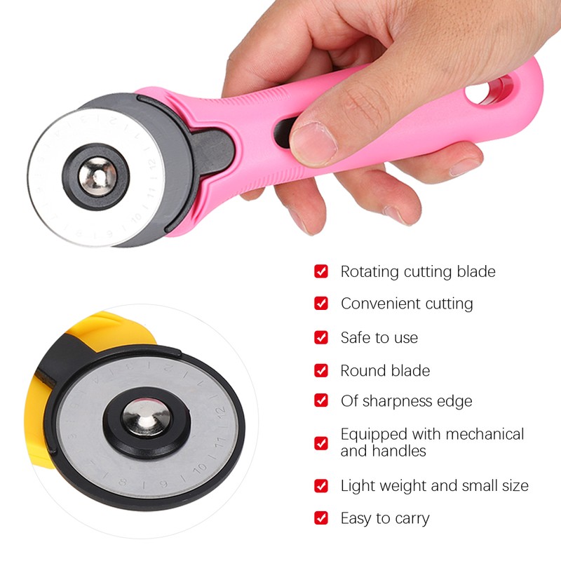 2Pcs Roller Cutter Cloth Cutter PatchWork Cutting Knife Sewing Quilting