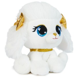 P.Lushes Designer Fashion Pets Catalina Monroe Premium Poodle Puppy Stuffed Animal, White and Gold, 6”