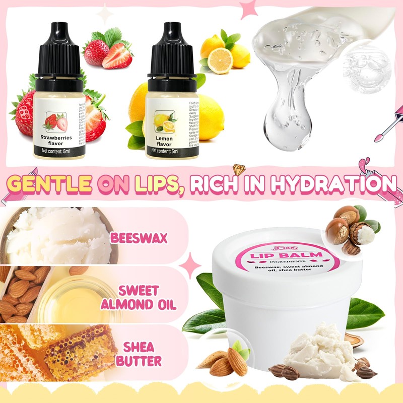 JCOOS Lip Gloss Making Kit and Lip Balm Making Kit,