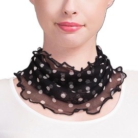 Sanctrifolium 100% Silk Neck Cover Snood UV Protection Cold Prevention Sunburn Protection UV Cut Neck Cover Women Floral Pattern, multicolor, Free size