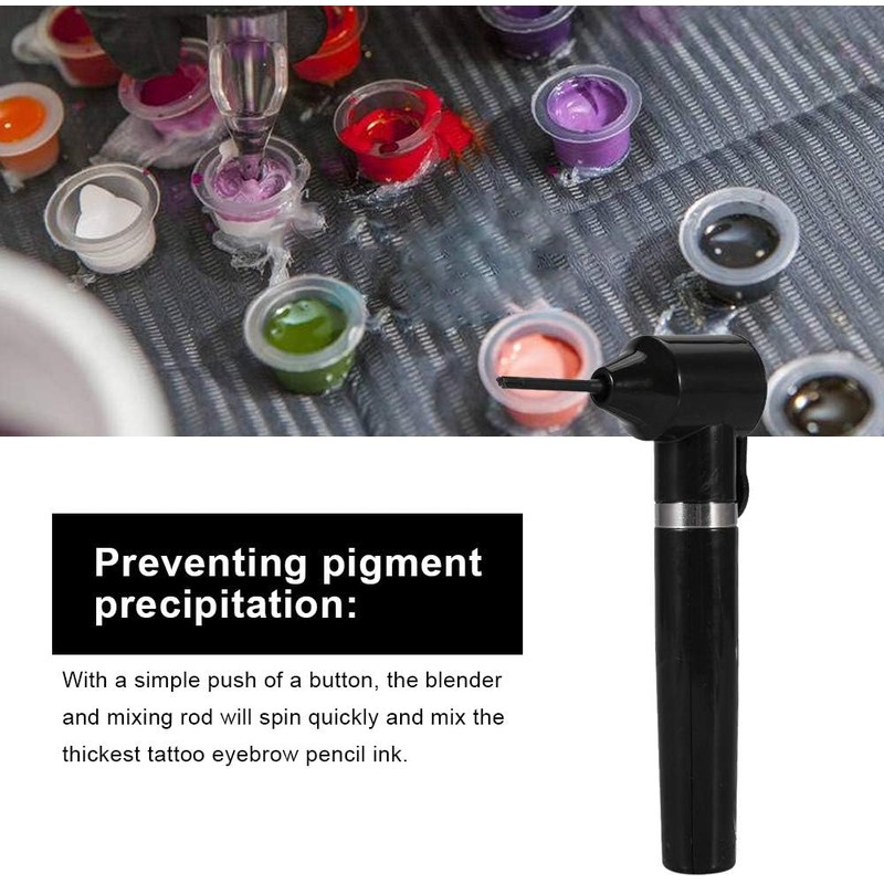 Máquina Mezcladora de Pigmento para Tatuaje Eléctrica Negra, Agitadora de