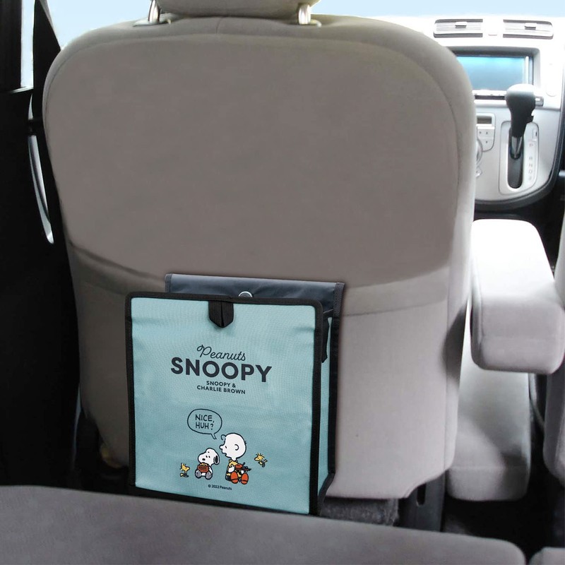 Meiho SN249 Snoopy Car Accessories Seat Back Pocket, Dust Pocket,