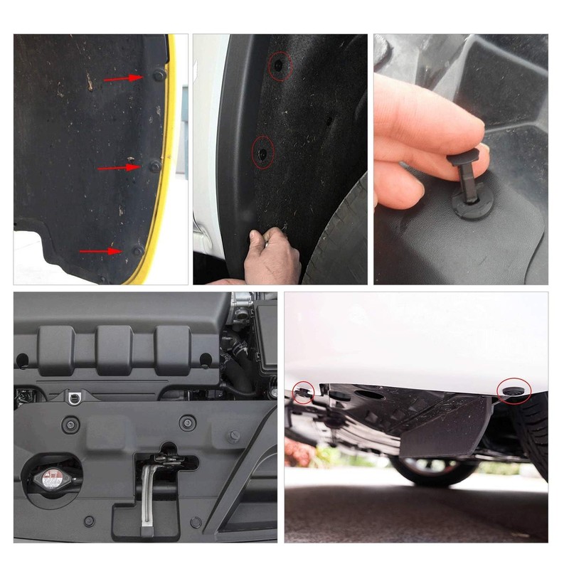 latikaly 100pcs 7mm Hole Rivet Clips Fasteners for Toyota Lexus