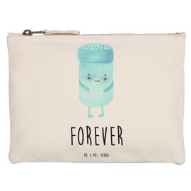Mr. & Mrs. Panda M Make-Up Bag BestFriends-Salt, White, Hand drawn
