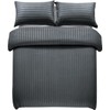 Hafaa Single Duvet Cover Set Hotel Quality Stripes Satin Bedding