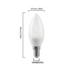 Trisonic 10pk LED Candelabra Bulb C37 Replacement 7W 60W E12