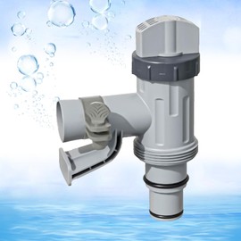 Plunger Valve with Pipe Holder - Pool Hose Adapter for Intex Above Ground Pools - Replacement Parts Compatible with Pool Pumps & Saltwater System (1 Pack)