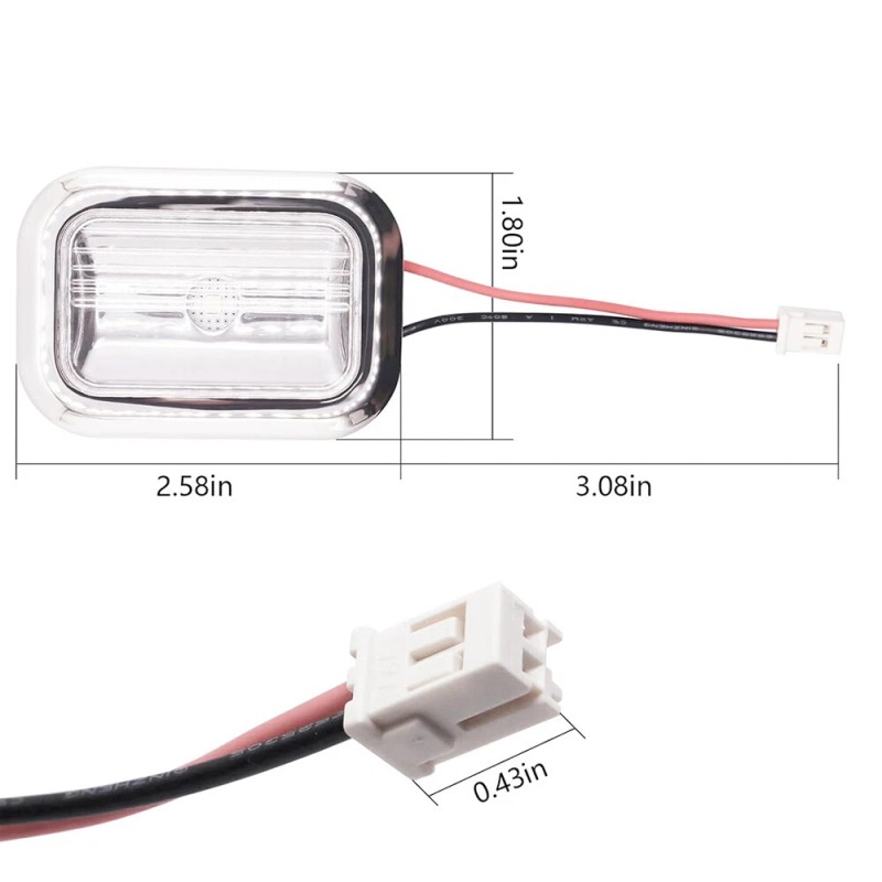 Refrigerator LED Light Module for Whirlpool Jenn-Air Kitchenaid W10607479