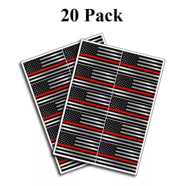 Decals by Haley Pack of 20 Police Officer Thin red Line American Flag decal sticker graphic blue