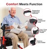 Lyngins Rollator Walker with Seat, Foldable Rollator Walker for Seniors,