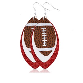 Stocking Stuffers Holiday Outfits for Women 2024 Football Earrings for Women Cute Football Accessories Beaded Stud Earrings Sports Dangle Earrings Jewelry Gift for Sports Lover