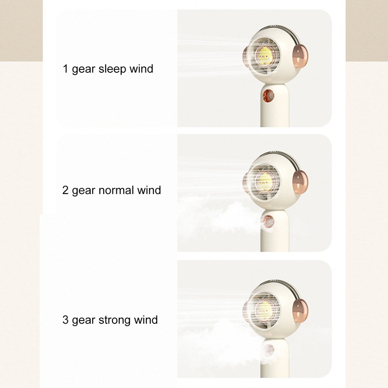 Lovely Handheld Misting Fan with Atomization Function USB Rechargeable Small