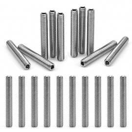 Pack of 20 M6 Hexagon Socket, AMONENZ Hexagon Socket Grub Screws, 6 x 40 mm Stainless Steel Grub Screws for Woodworking, Machine Components, Construction and Furniture Elements