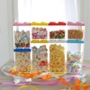 OMADA 1500ml Clear Plastic Brick Candy Container with Coloured Lid