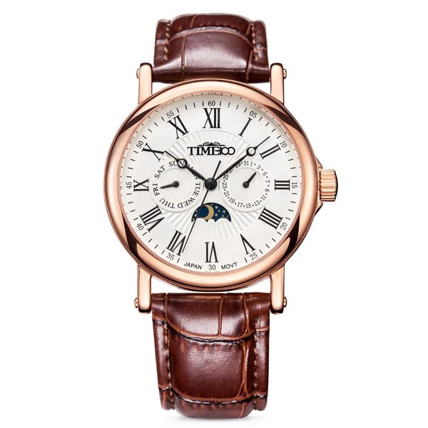Time100 W80035G Multifunctional Men's Wristwatch with Roman Numerals and Date,