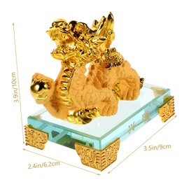Mobestech 1Set Dragon Statue Resin Figurine Chinese Zodiac Dragon Sculpture for Home Decor Elegant Cabinet Decoration Meticulously Crafted Resin Dragon Ornament Compact Design for Desktop