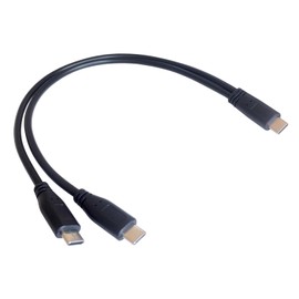 DHSKZRMJ USB C Y Splitter Charge Cable,Type C Male to 2 Dual Type C Male Y Splitter Extension Charging Cable,Charging Use Only