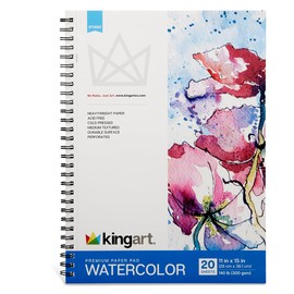 KINGART Watercolor Paper 11" x 15" 20 Sheets (657)