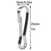 Bxian 100PCS 25mm Silver 304 Stainless Steel Metal Spring Hook