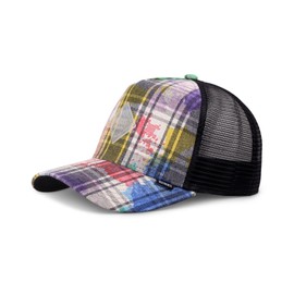 Djinns - Dirty Check - Trucker Cap Mesh Cap Hat Cap Hat Caps, multi-coloured, Unit size