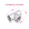 TL TOOLEGIN 1/2" NPT Tee, 3 Way Cast Hose Pipe