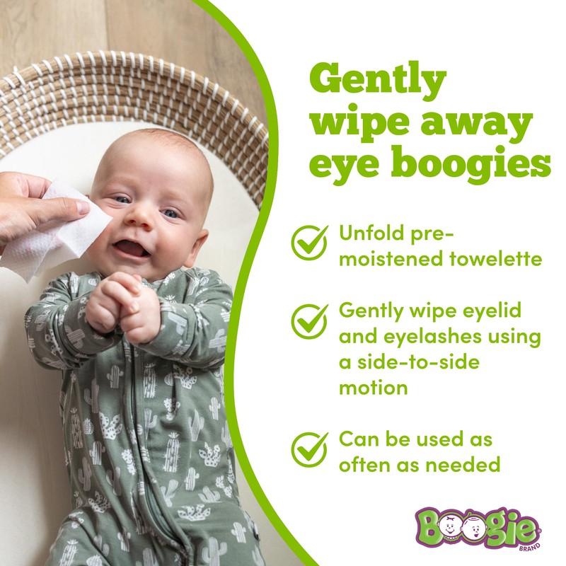 Boogie Eyelid Cleansing Wipes for Baby, Kids & Adults, Made