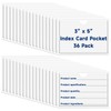 Mauproy 36Pcs 3" x 5" Index Card Pockets, Clear Adhesive