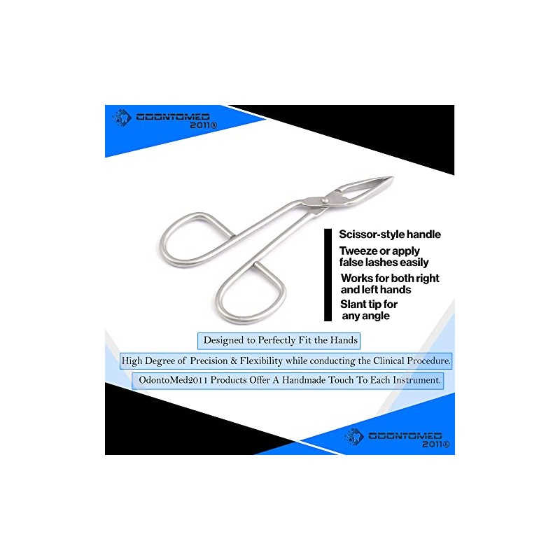 OdontoMed2011 Perfectweeze Slant Tip Tweezer, with Easy Scissor Handle, Eyebrow'