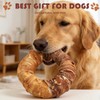 CYGJWL Dog Donut Treats,Chicken Duck Wrapped Rawhide Donuts(Plus Size),No Artificial
