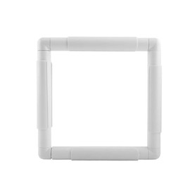 MAGT Embroidery Hoop Cross Stitch Square Embroidery Hoop Plastic Clip Frame for Embroidery Cross Stitch Quilting Needlepoint DIY Tool (20.3 x 20.3 cm)