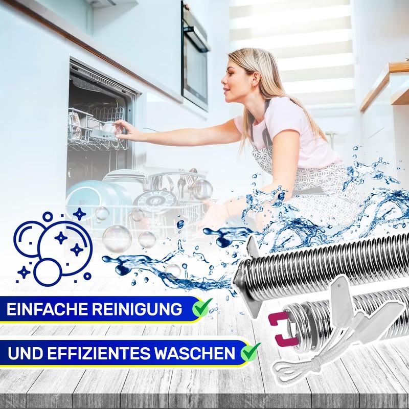 Repair Kit Spring in Pink and Cable Pull for Dishwasher