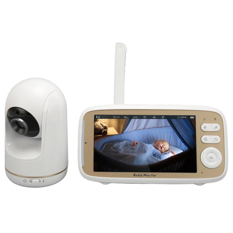 5in Baby Monitor with Camera and Audio Remote PTZ Night