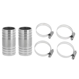 RATCHROLL 1 Set Hose Barb Fittings for Air Water Oil Gas Fuel 1.3" Hose Barb Connector 2.6" Length Silver Tone 304 Stainless Steel