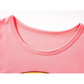 Beezizac Avocado & Toast Pajamas for Tween Girls Soft Cute 2-Piece Fall/Autumn PJ Set Big Kid Size 8