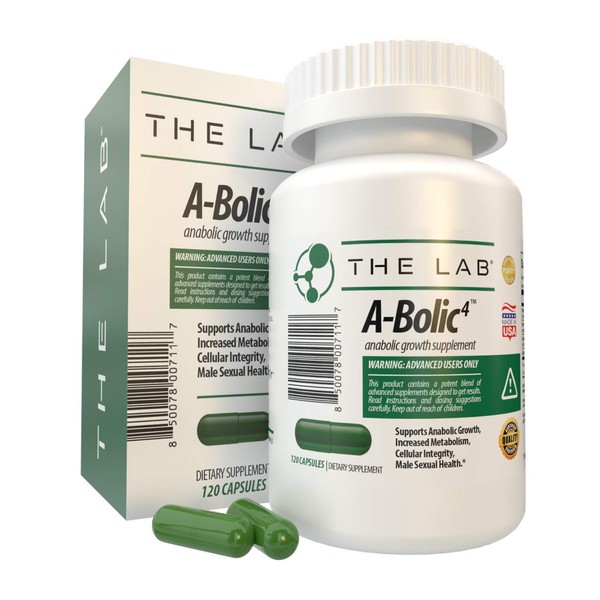 A-Bolic4 Advanced Anabolic Boost Supplement | Support Healthy Anabolic Growth Naturally with Turkesterone, Apigenin, Quercefit™ Quercetin | 120 Capsules