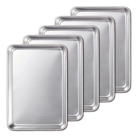 Kai KAI 093DF3705 Stainless Steel Tray Bat, Medium, 8.5 x 5.9 inches (21.5 x 15 cm), Set of 5, Made in Japan