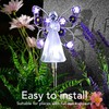 2 Pack LED Solar Angel Lights Solar Powered White Light