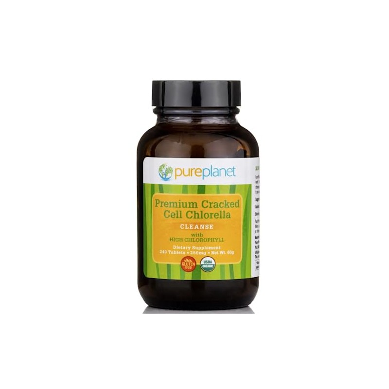 PURE PLANET Cracked Cell Chlorella Organic 240tb/250mg