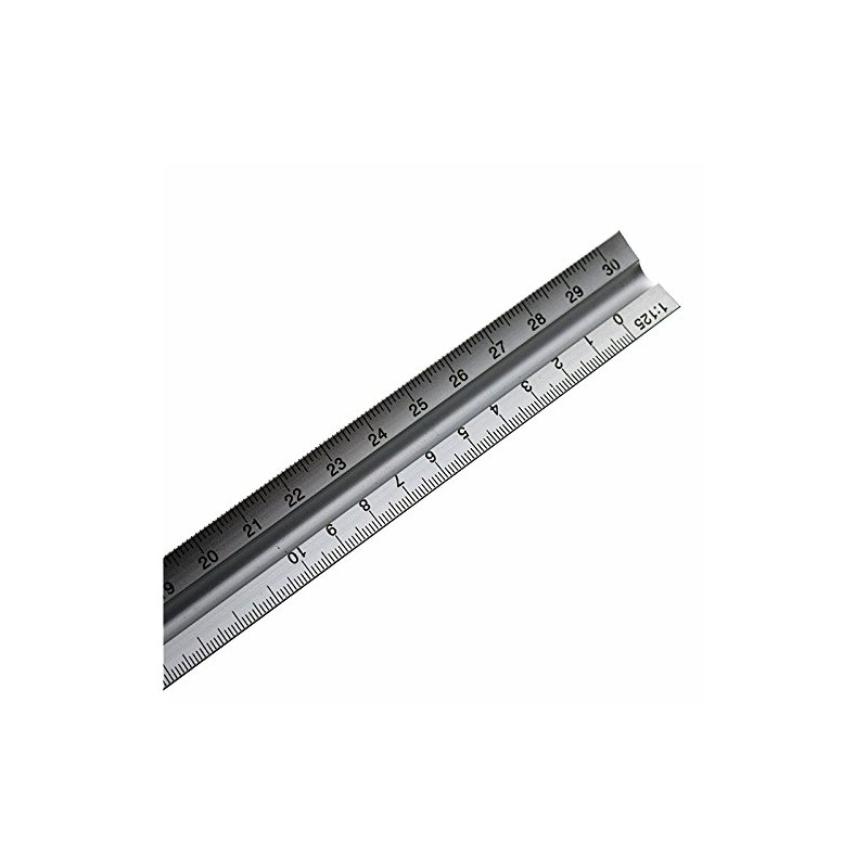 Vogueing Tools 1 x Aluminum Ruler Metric Triangle Ruler Professional